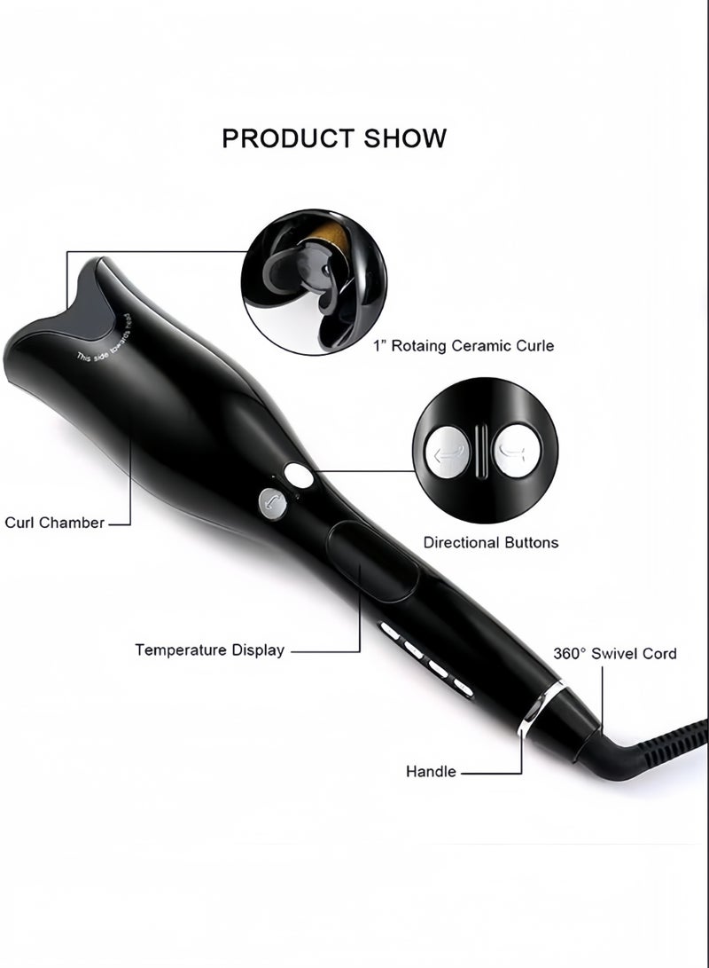 BLOOMING TIME HAIR CURLER ROSE SHAPE CERAMIC AUTOMATIC WHITE (Black) - Image 5